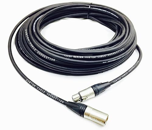 Miniatura 10 de Cable de datos DMX512 XLR de 50 pies y 5 pines de 24 AWG (calibre) DMX512 macho a hembra para iluminación de escenario, luces LED de subida, luces