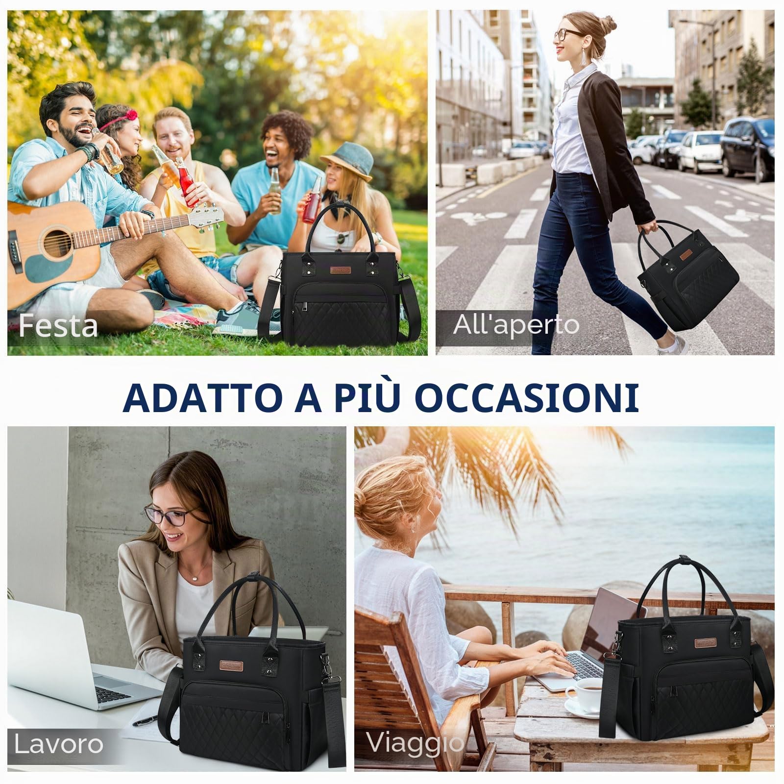 MIYCOO Borsa per il pranzo Lunch Box Donna - Borsa termica isolata a prova di perdite per il pranzo delle donne - Grandi borse per il pranzo Tote Adulti