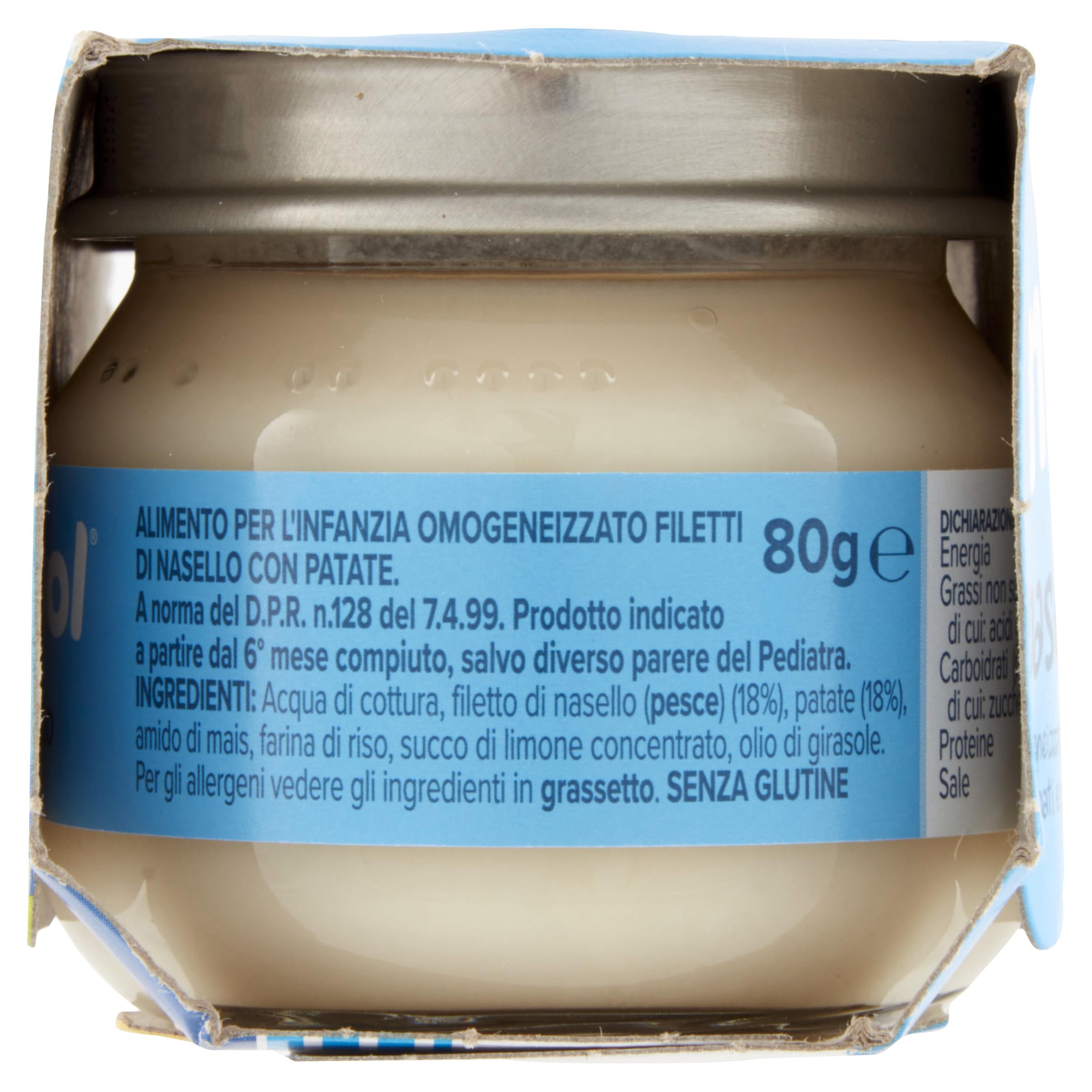 Nipiol Omogeneizzato Nasello - 24 Vasetti da 80gr