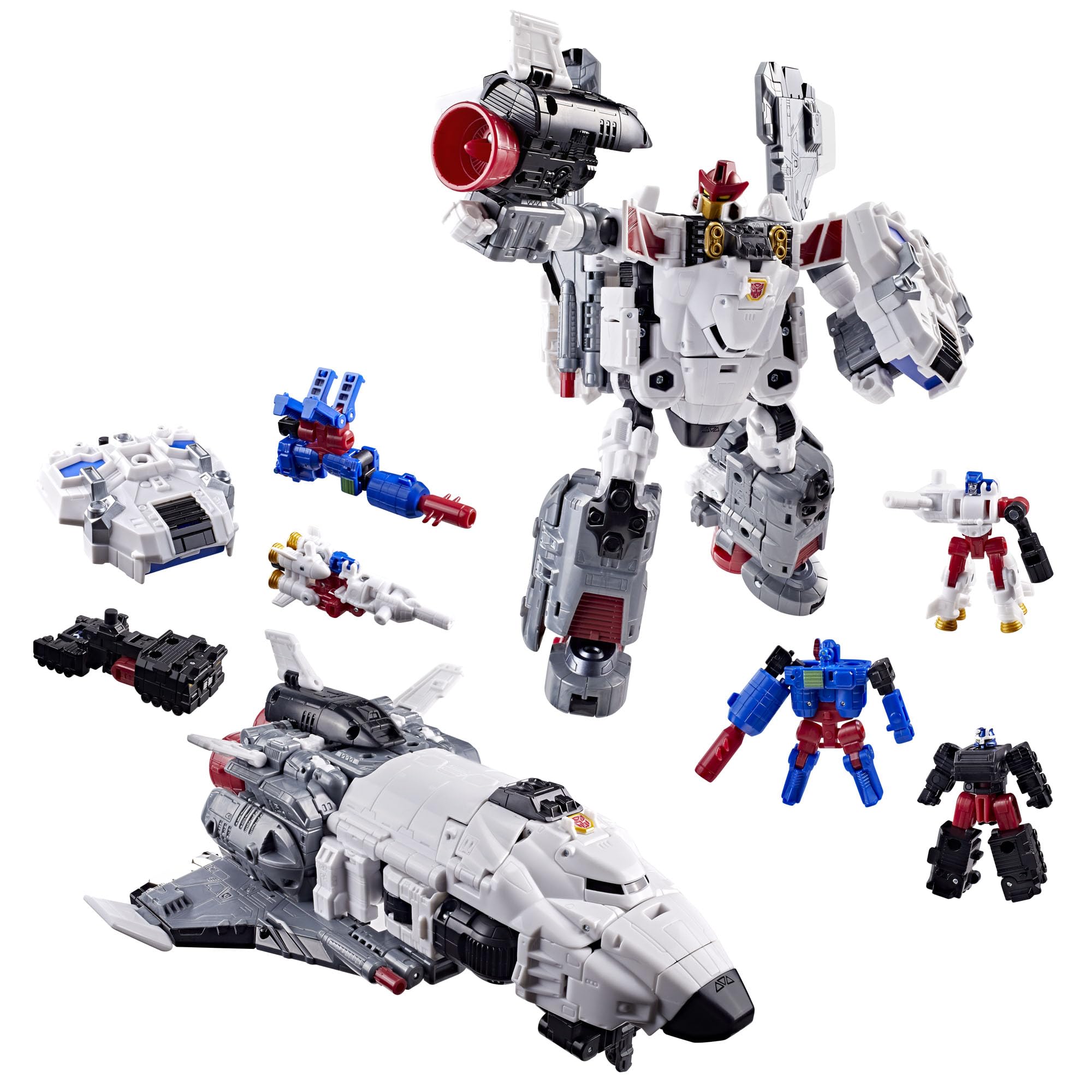 Transformers Age of the Primes Armada Jetfire, Commander Class 8-Inch Converting Action Figure with 3 Mini-Con Figures, Robot Toys for 8+