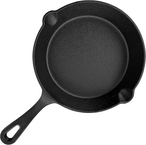 Miniatura 3 de MegaChef Sartén redonda de hierro fundido presazonado de 8 pulgadas en negro (MCCI)