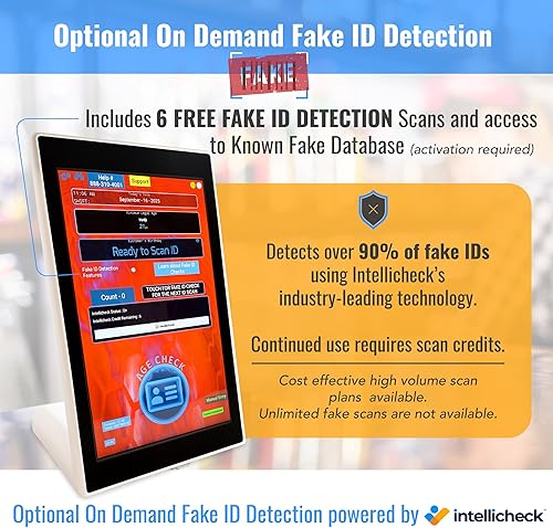 Miniatura 4 de Minor Decliner Smart ID Scanner - Detecta identificaciones caducadas y clientes menores de edad - Puede actualizar para detección de identificación