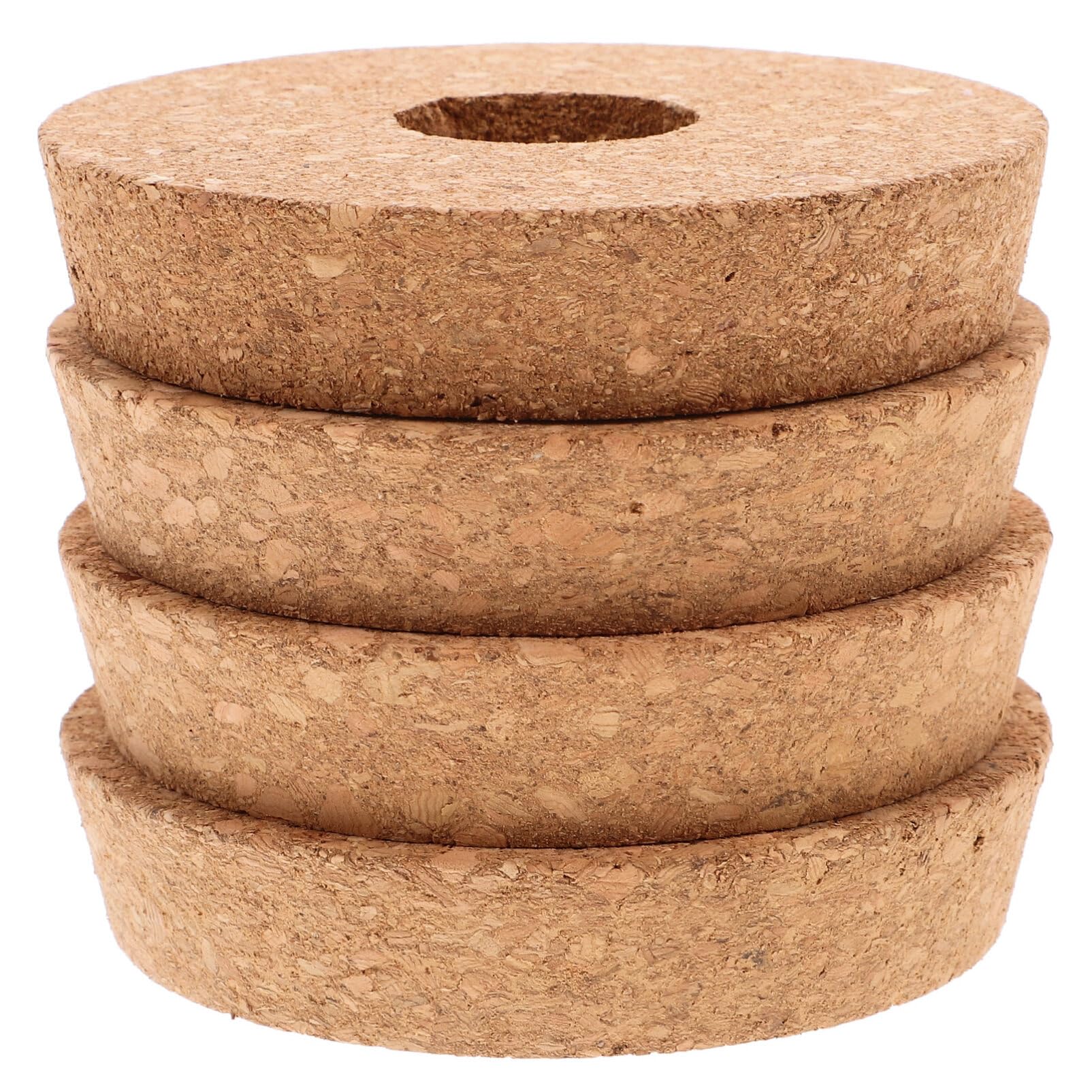 Set Di 4 Coperchi In Sughero Per Vasi In Vetro - Diametro 7.3-8cm, Foro 3cm, Ideale Per Coltura Idroponica E Propagazione