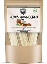 Coconut Chew Bones for Dogs, Made of Pure Coconut Mark and Cow Skin, Grain-Free, No Artificial Additives, For Natural Dental Care, Vitamin and Vital Substances, Pack of 5, Made in Germany