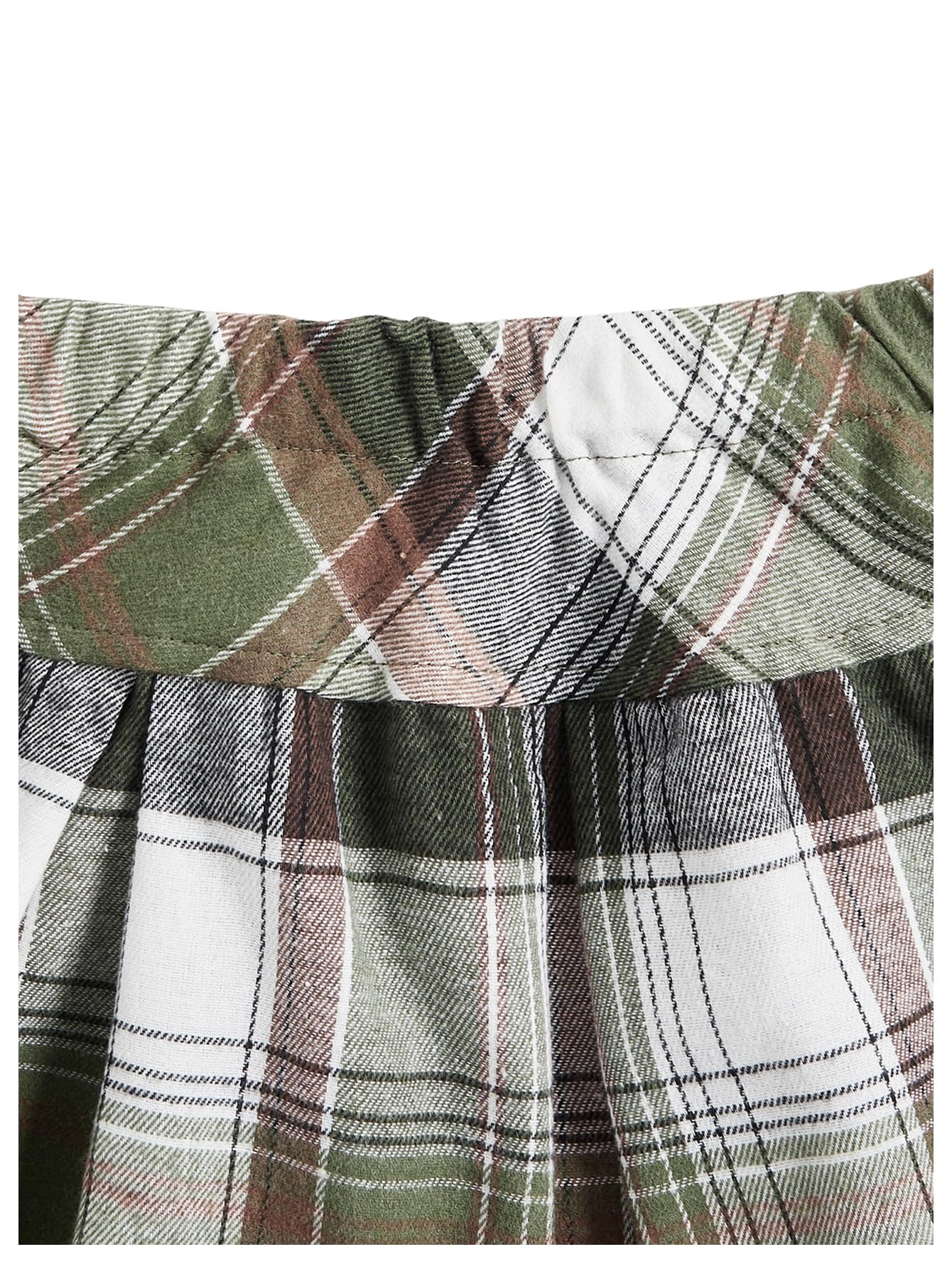 OYOANGLE Girl's 3 Piece Outfit Tank Top and Plaid Pleated Skirt with High Low Hem Crop Shirt Set