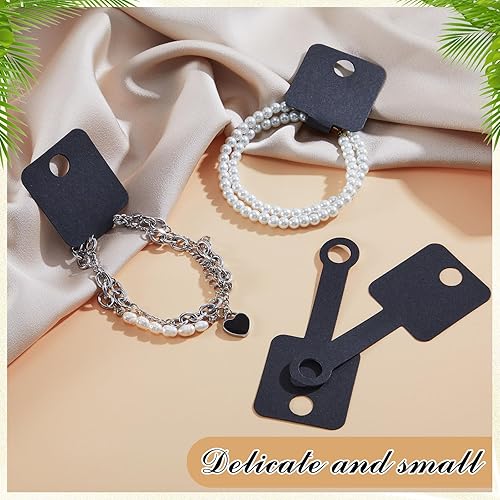 Miniatura 9 de Ctosree 1000 unidades de pulseras autoadhesivas para exhibir tarjetas, collares, tarjetas de venta para llavero, aretes, collar, banda para el