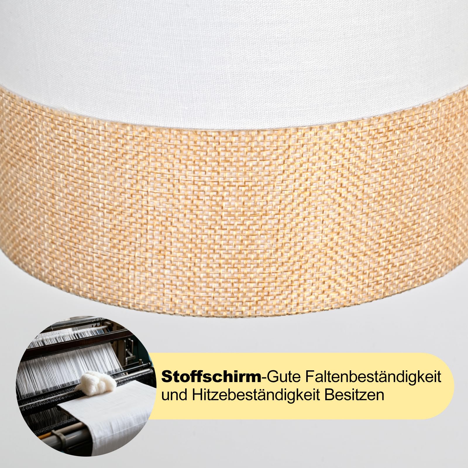 CBJKTX Stehlampe Wohnzimmer Stehleuchte Vintage - Stoff Standlampe 3 Flammig Standleuchte Schwarz Retro Leselampe E27 Rustikal Bodenlampe mit Fußschalter für Schlafzimmer Büro (ohne Leuchtmittel) | Flammig Standleuchte Schwarz Retro Leselampe E27 Rustikal