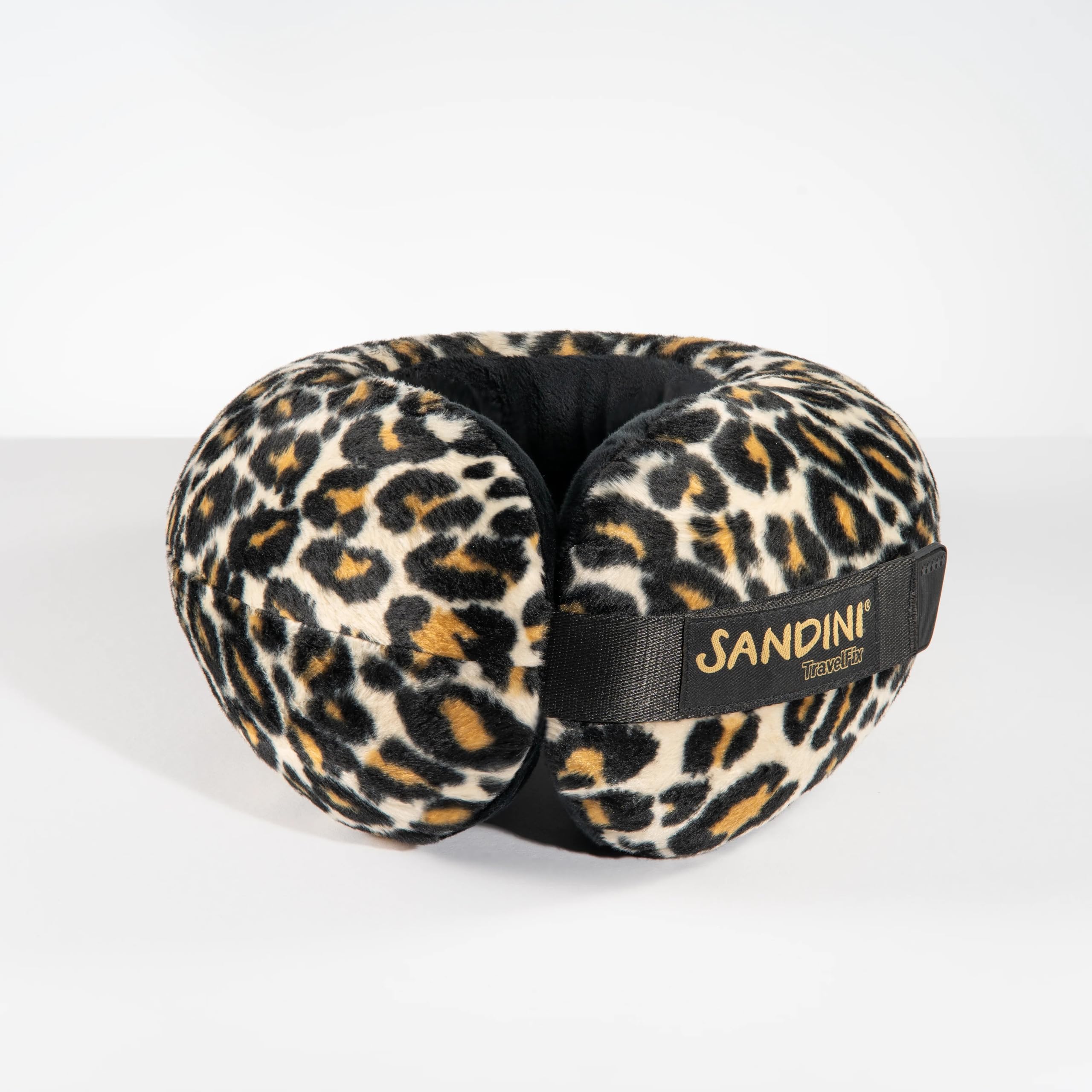 SANDINI Travelfix - Premium Oreiller de Voyage, Oreiller Cervical avec Fonction de Soutien Ergonomique et Sac Gratuit avec Clip de Fixation pour Un Transport hygiénique