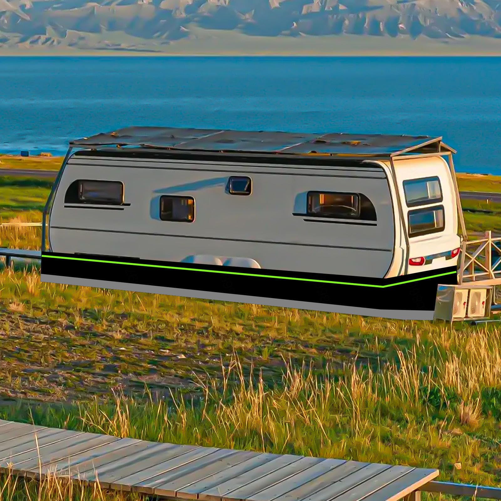 Battiscopa per camper per inverno 31 alto camper battiscopa invernale a prova di vento e neve accessori per camper per rimorchi da viaggio, 28 m