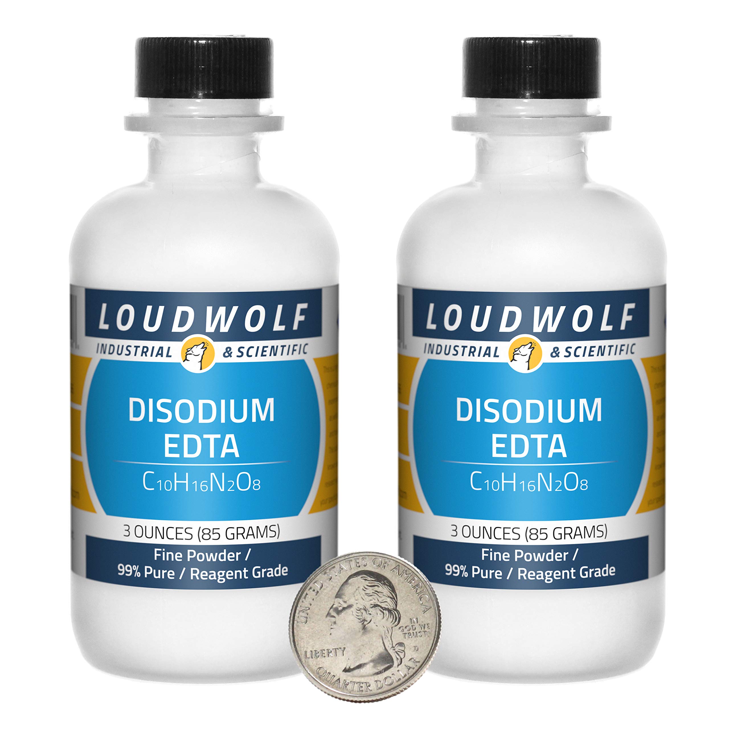 Disodium EDTA / 6 Ounces / 2 Bottles / 99% Pure Reagent Grade/Fine Powder/USA