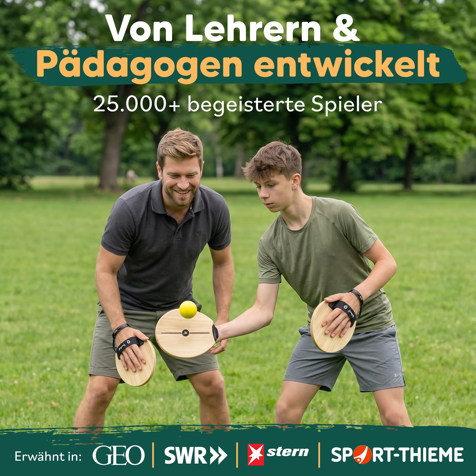two46 Boardball | Klettballspiel war gestern - Das Neue Outdoor Spiel für Kinder & Erwachsene | Erfunden in DE - Alternative zu Badminton & Tennis | spannendes Strand- & Garten Spiel