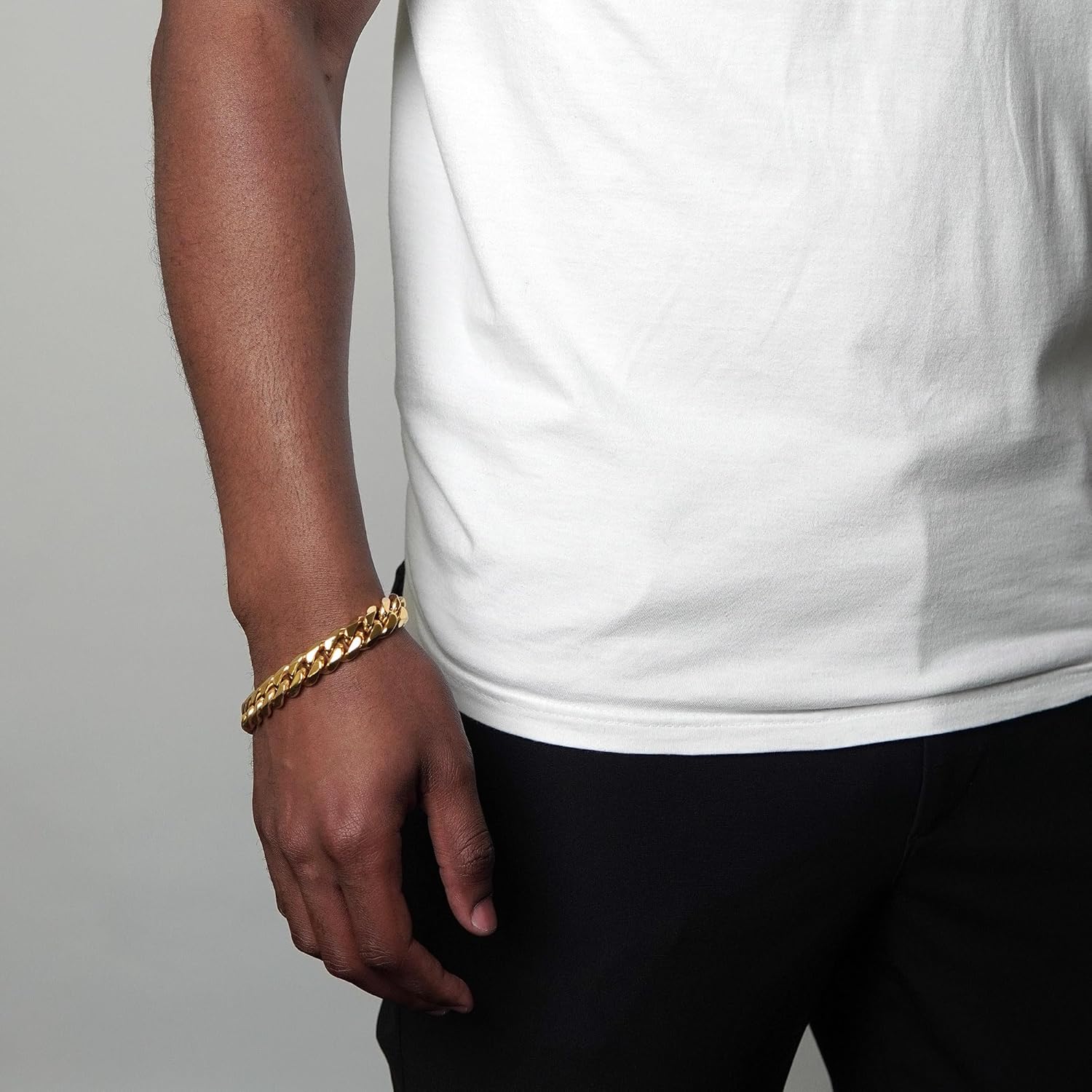 Invicta Bracelet for Men, Stainless Steel Chain Jewelry, Polsihed Curb, 12mm, 8.75" - Image 8