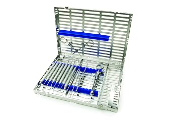 IM4168 Signature Series 16 Instrument Cassette with Accessory Area, Large, Blue