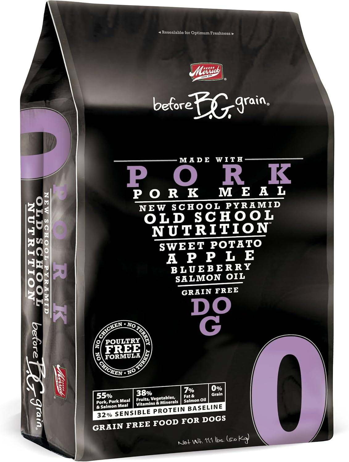 Merrick Before Grain Pork 0 Meat, 11.1Pound Bag Pet