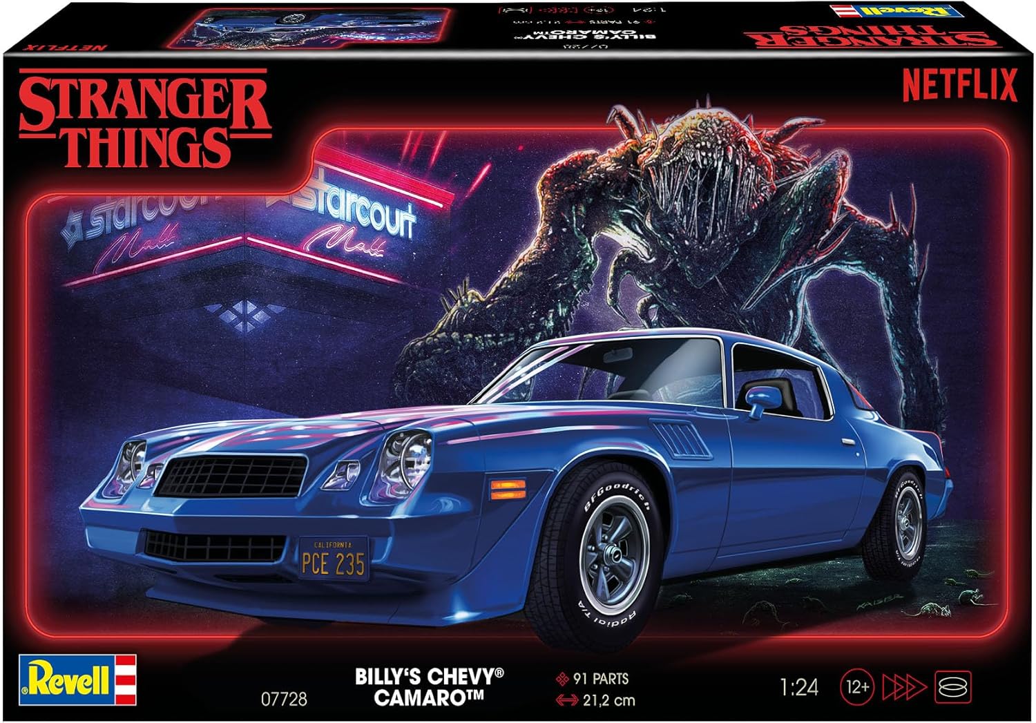 Assembled Revell Chevy Camaro Z/28 model, side view