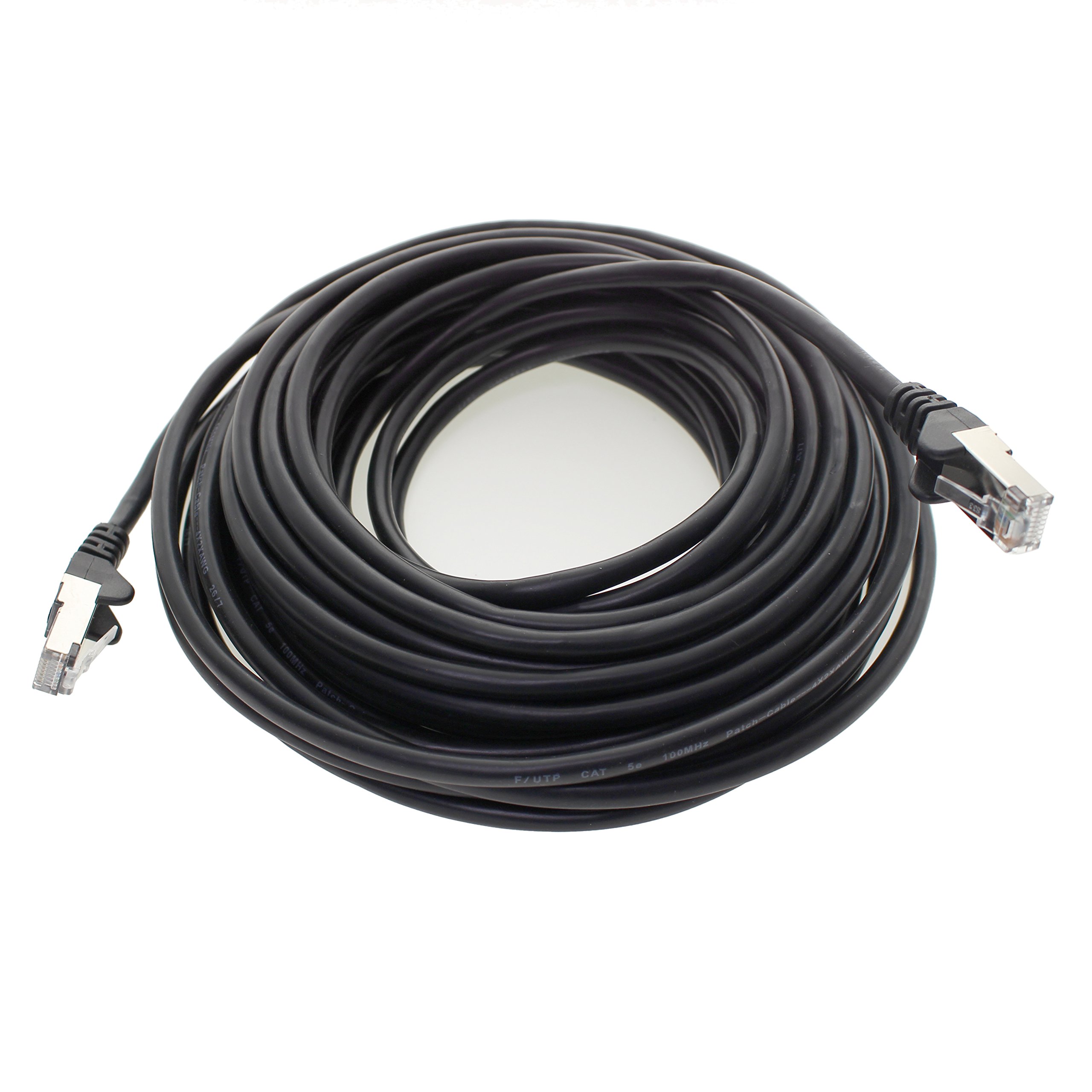 1aTTack CAT5e 2x RJ45 wtyczka ekranowana folią FTP kabel sieciowy 30 m czarny