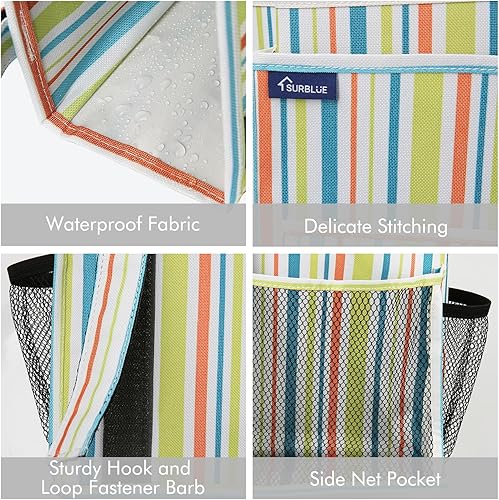 Miniatura 93 de Surblue - Organizador de cama colgante para mesita de noche, bolsa de almacenamiento, bolsillo para literas y camas de hospital, dormitorios Z-Zebra