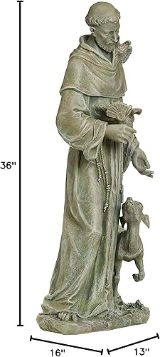 Miniatura 8 de Joseph's Studio by Roman - Estatua de San Francisco con jardín de cervatillo de 36.5 pulgadas, decoración religiosa al aire libre para patio, césped
