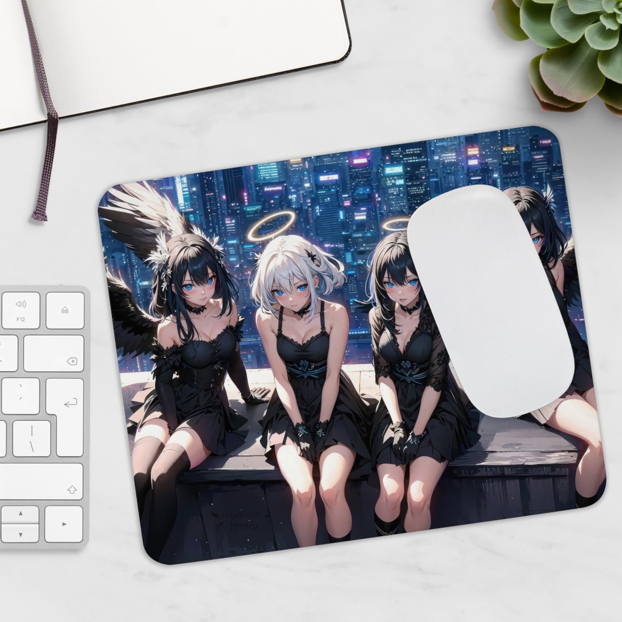 NEKKO Anime Girl Printed Mouse Pad for Gaming PC Laptop Desktop Office Mousepad Rubber Base with Anti Skid Smooth Surface (23 cm x 19 cm) Anime Printed Design-image-17