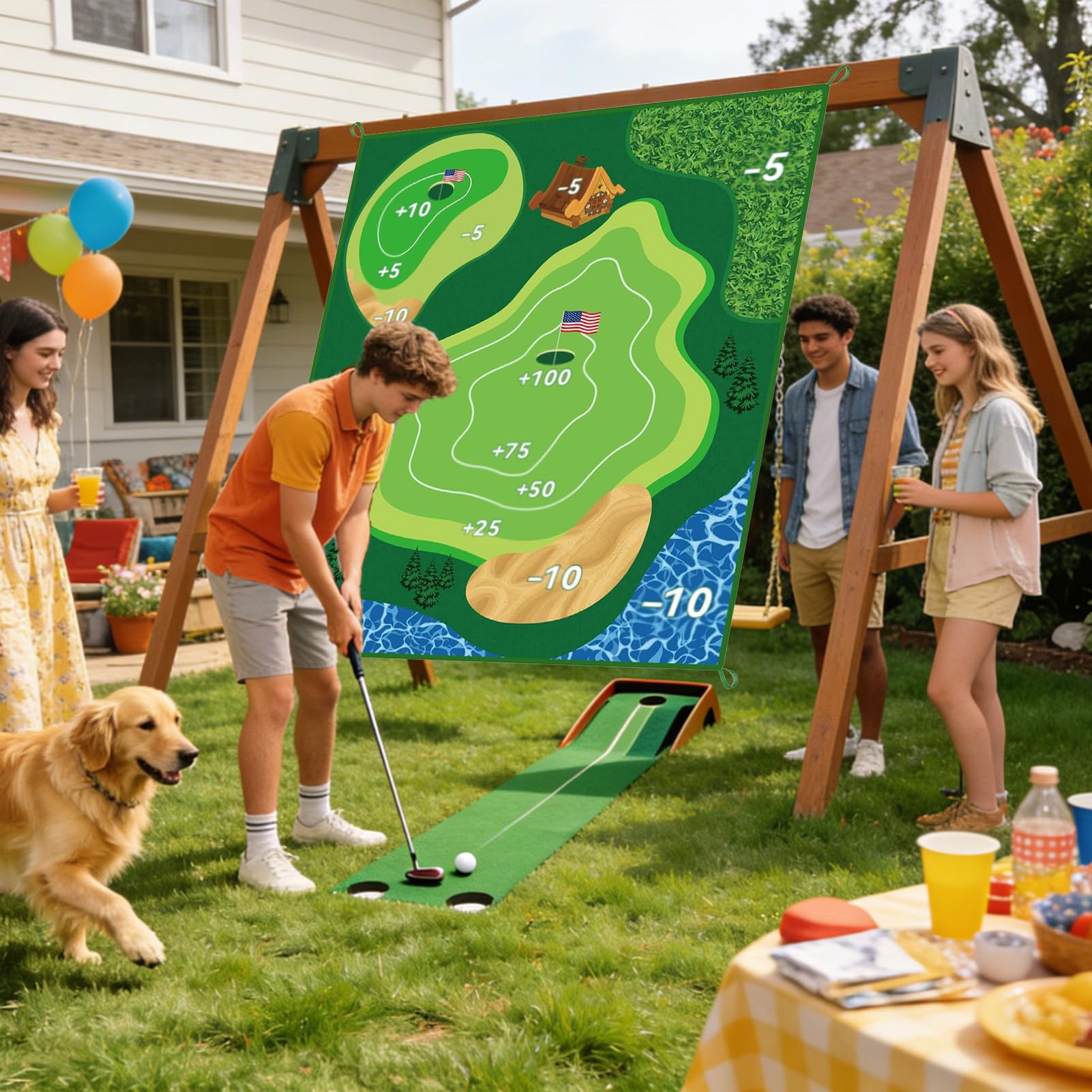 Tappeto Da Golf Per Pratica Di Colpi Attrezzatura Per Pratica Sportiva | Tappetino Portatile in Sintetica per per l'in Esterno, Casa, Giardino, Campo, Ufficio, Prato, Garage e Cortile