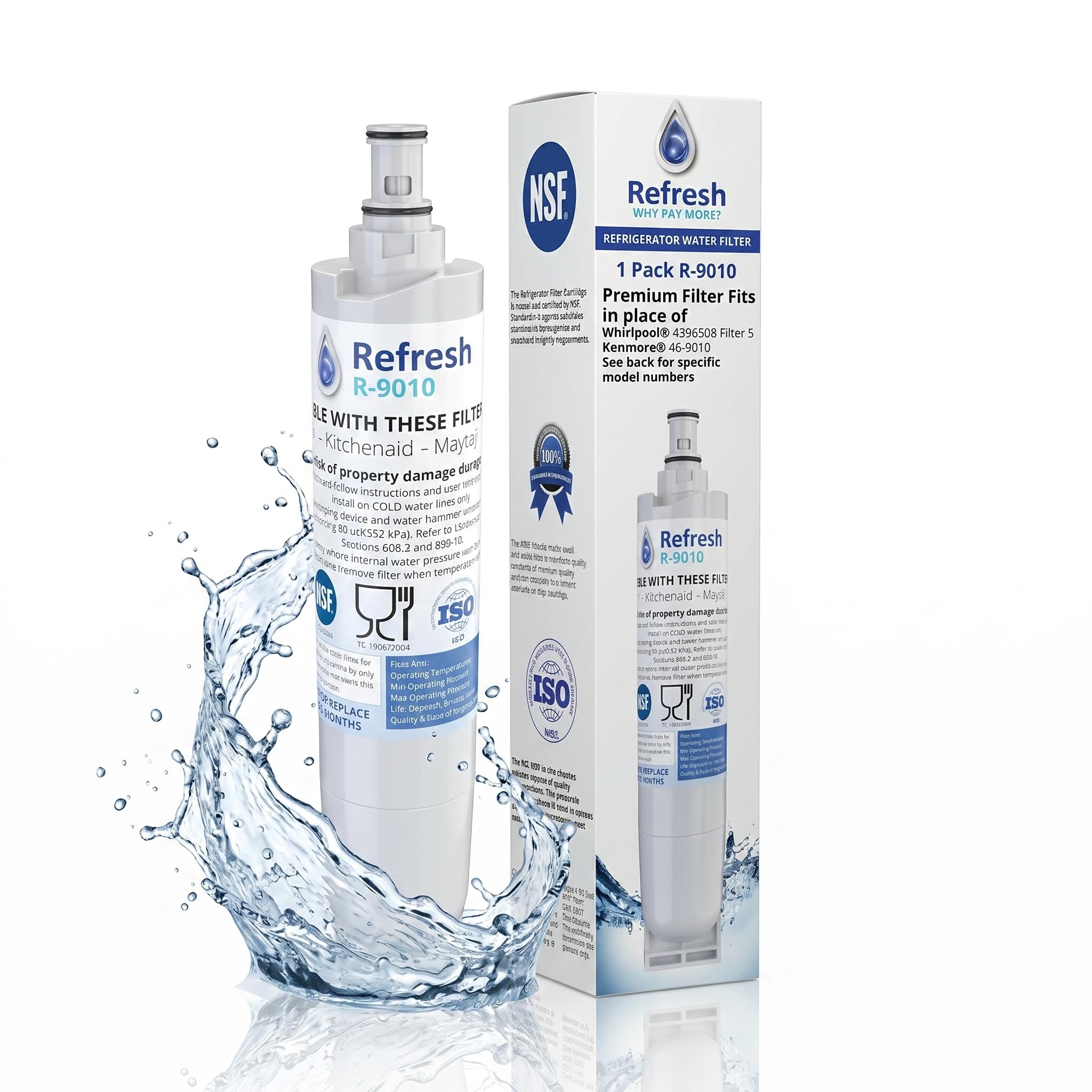 Amazon.com: Refresh R-9010 Refrigerator Water Filter, Compatible