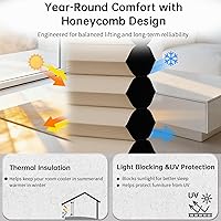 Vista 3 de Changshade Persianas Opacas, Persianas Celulares sin Cordón, Persianas Opacas de Panal de Abeja, Persianas de Oscurecimiento de Habitación