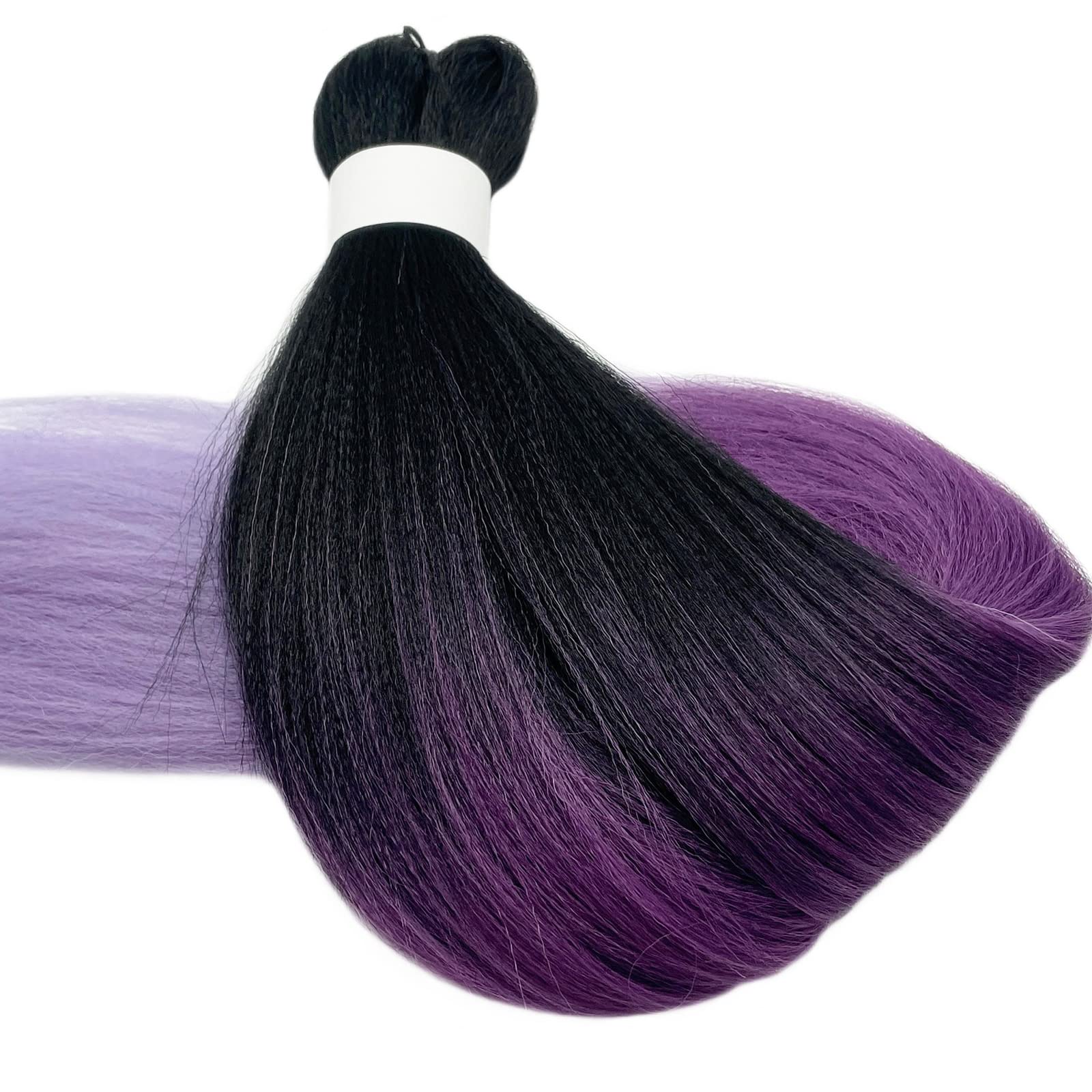 5 packs of Black Purple  ombré braiding hair *NWT* Amazon.com : Ombre Purple Braiding Hair Pre stretched 18  main image 3