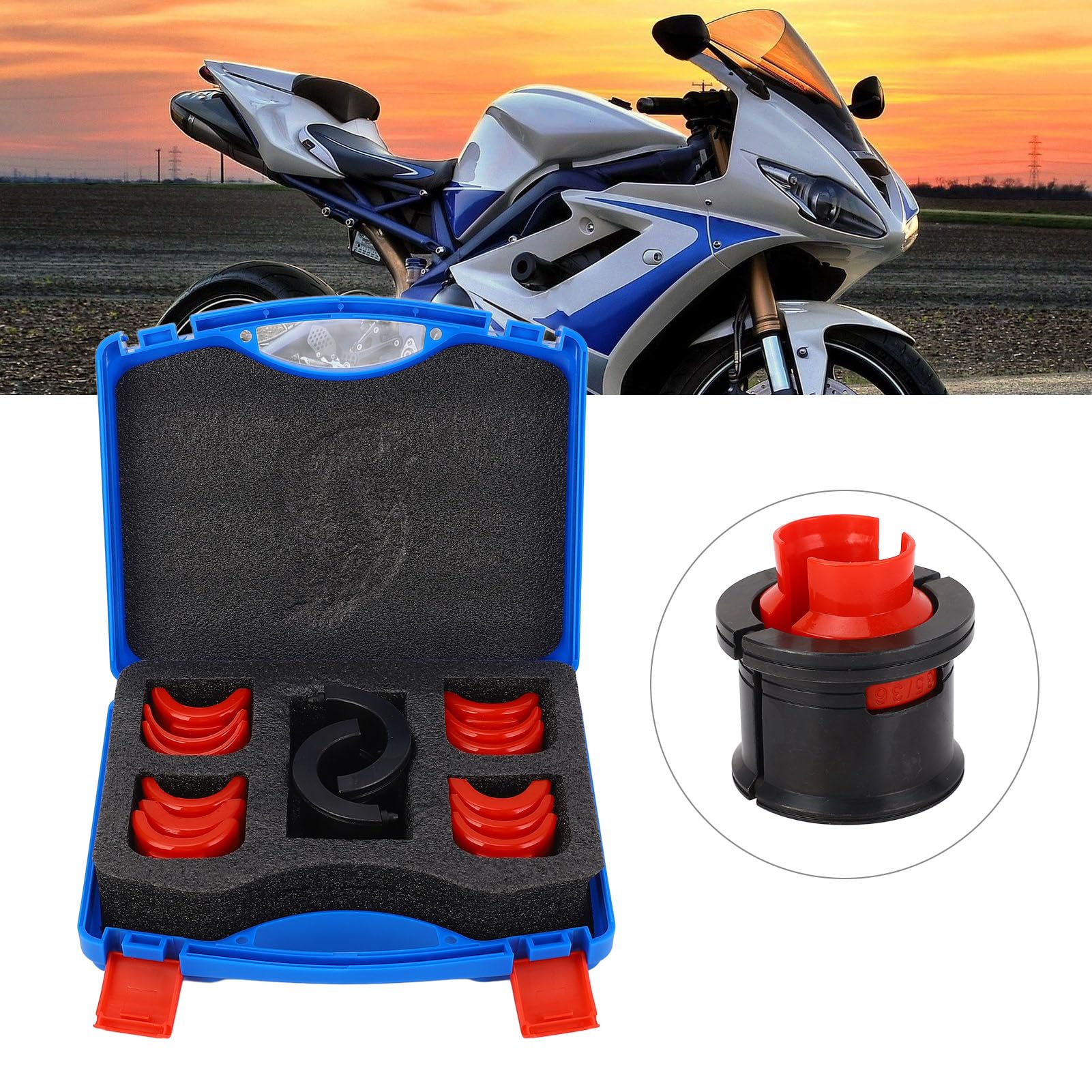 Zestaw narzędzi do ściągania uszczelek widelca motocykla Uniwersalny instalator uszczelek widelca od 35 do 50 mm Zestaw sterowników do rowerów Motocykle 14 szt. Adaptery ze