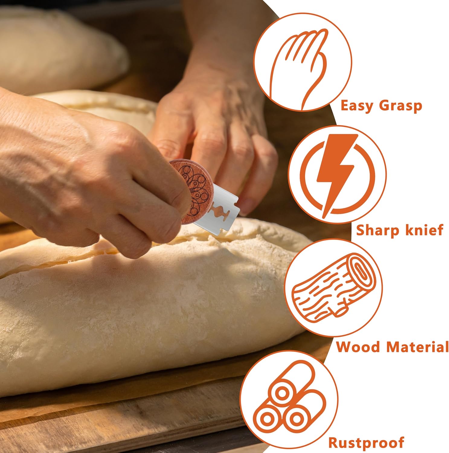 UFO Bread Lame Cutter for Homemade Sourdough,Bread Scorer Tool for Sourdough with 5 Blades and Storage Cover,Slashing Tool Bread Cutting Knife for Artisan Bread and Baguette Makers,Circle