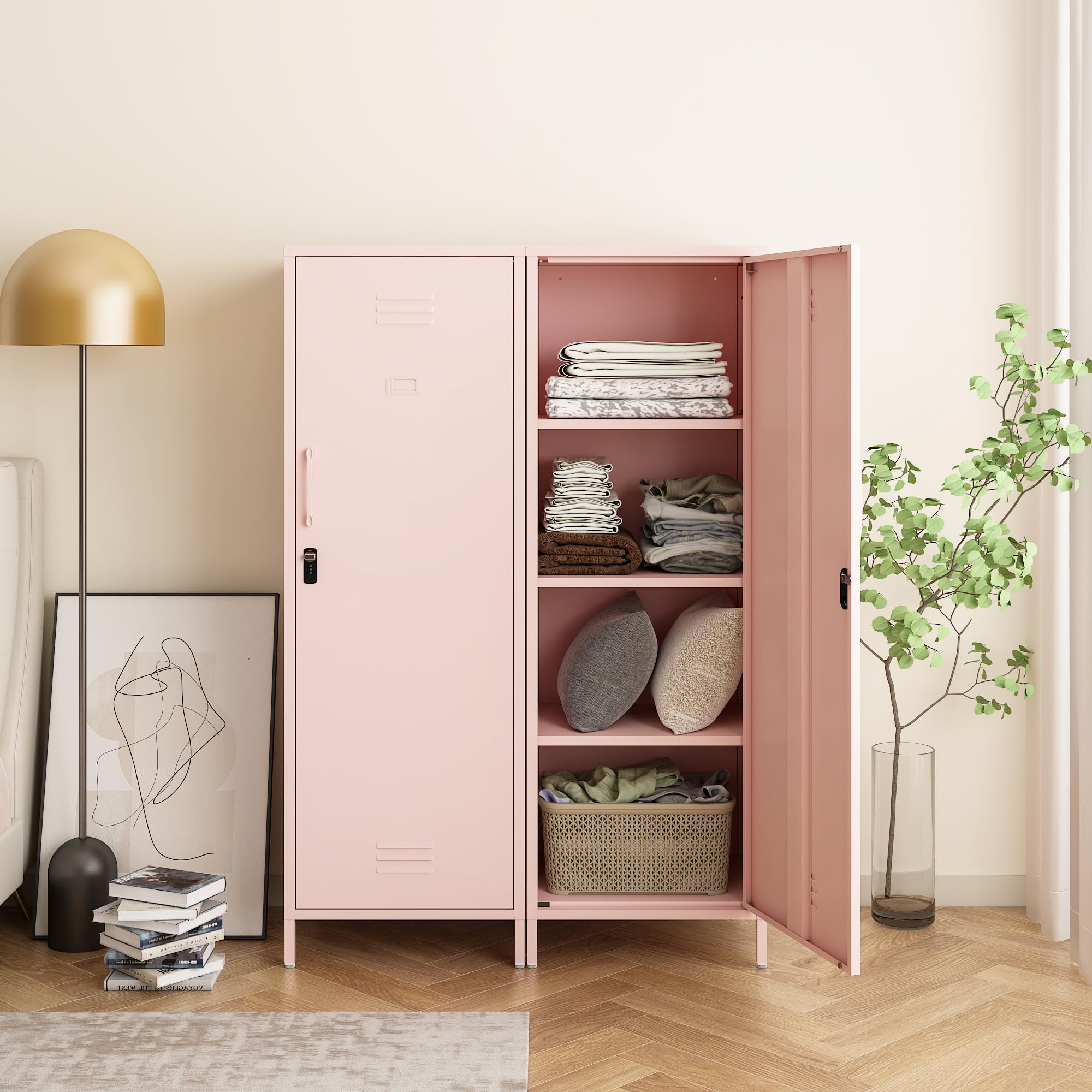 Amazon.com: MIOCASA Pink Metal Storage Locker for Girls 59.06-inch