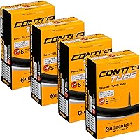 Continental Race 700x25-32c Bike Inner Tubes - 42mm Presta Valve, Durable Butyl Pack of 4