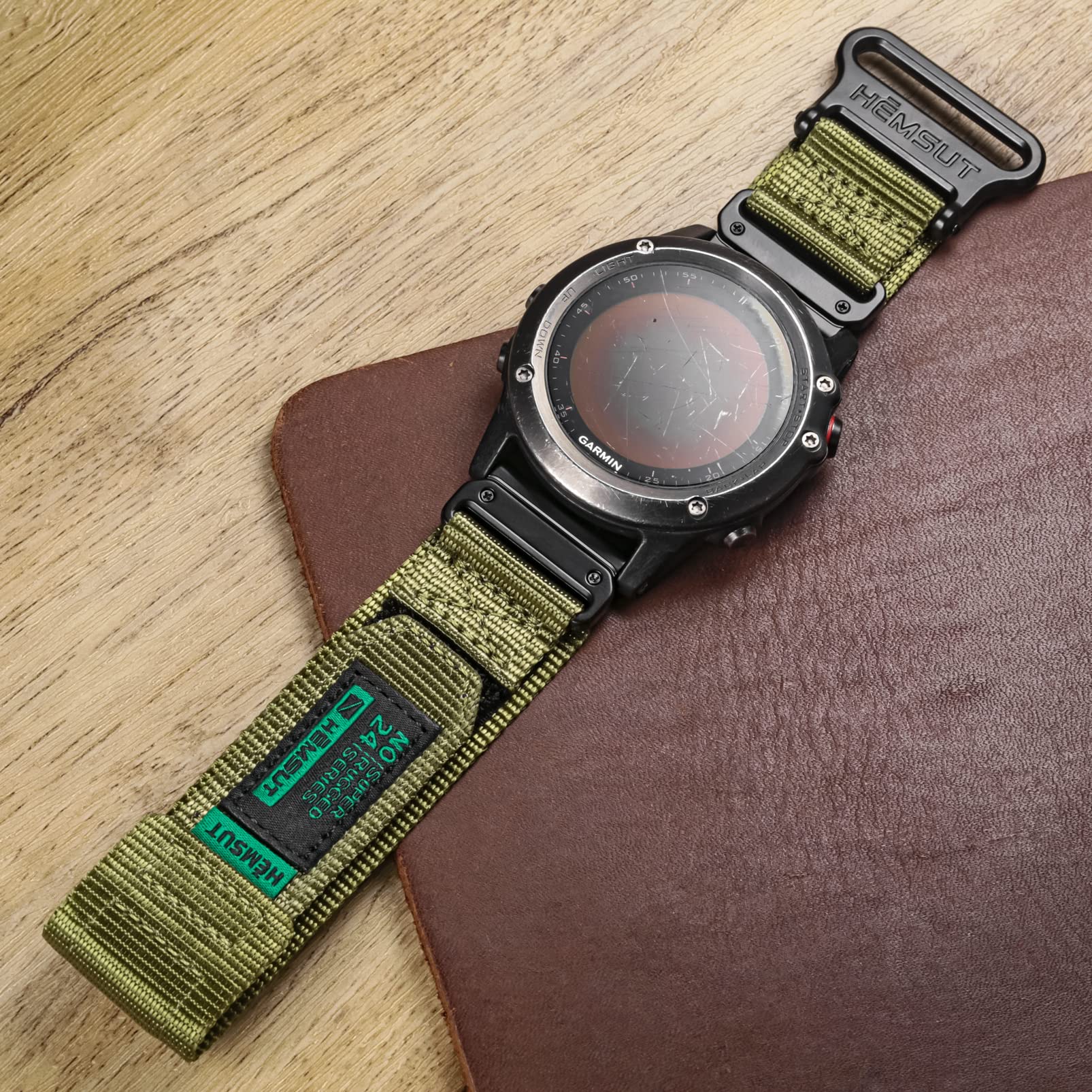 Compatible con Garmin Nylon Reloj Correa deportiva para fēnix/Forerunner/Approach/MARQ/quatix/D2 Series Correa de repuesto para hombre — view 3
