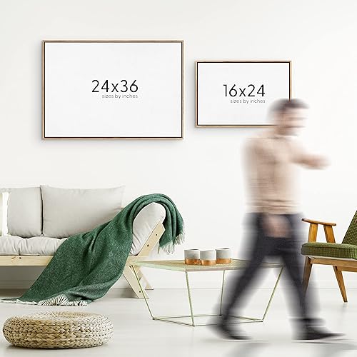 Miniatura 6 de SIGNWIN Impresión en Lienzo Enmarcado Arte de Pared Paisaje en Acuarela Gris Pastel Ilustraciones de Formas Abstractas Arte Moderno Decorativo