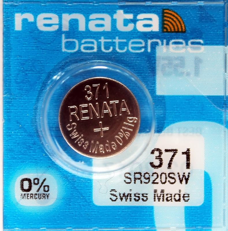 :Renata 371 - SR920SW Pila de botón para reloj de pulsera - Óxido de plata de bajo consumo sin mercurio 1,55 V, moderna