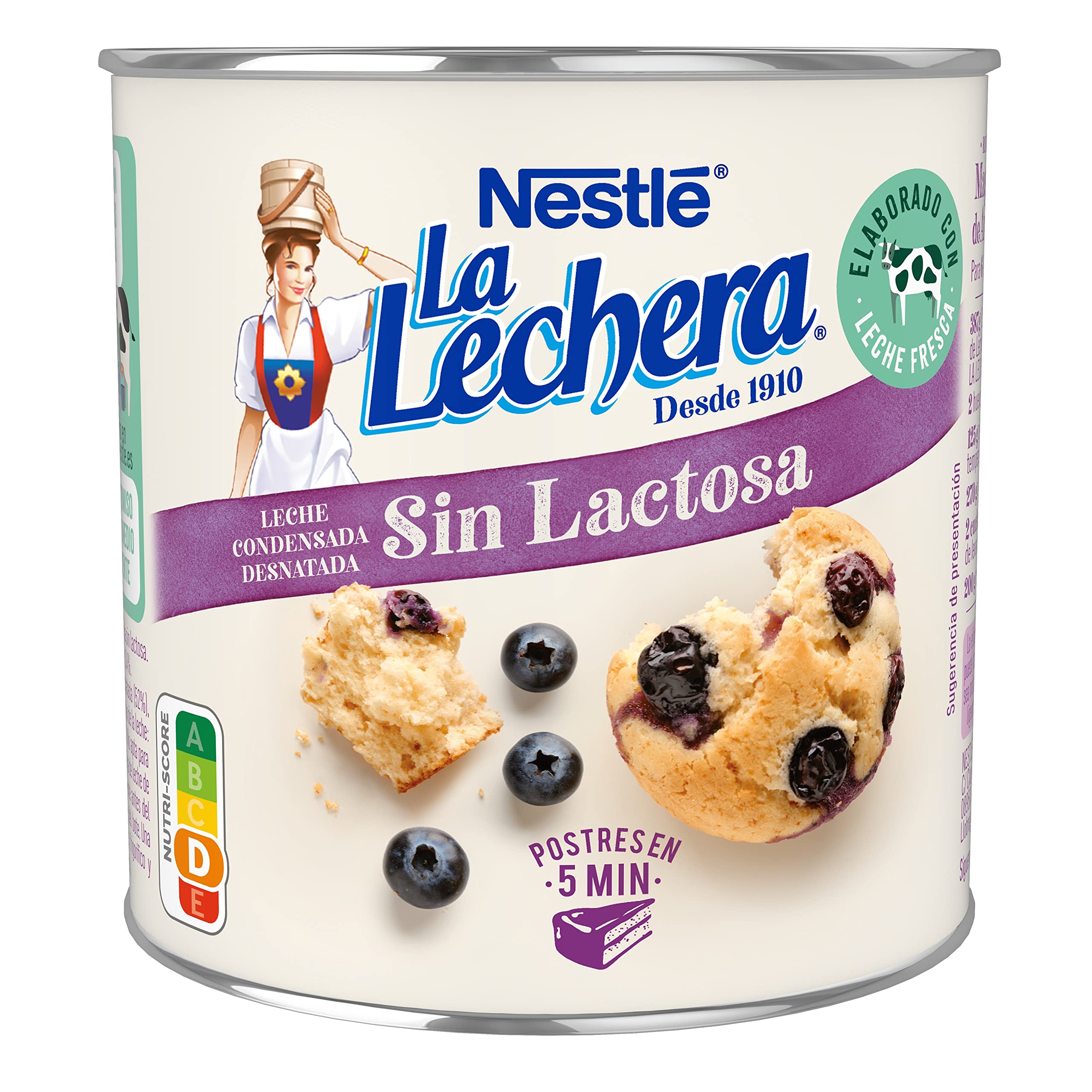 NESTLÉ LA LECHERA Leche condensada desnatada sin Lactosa 387 g