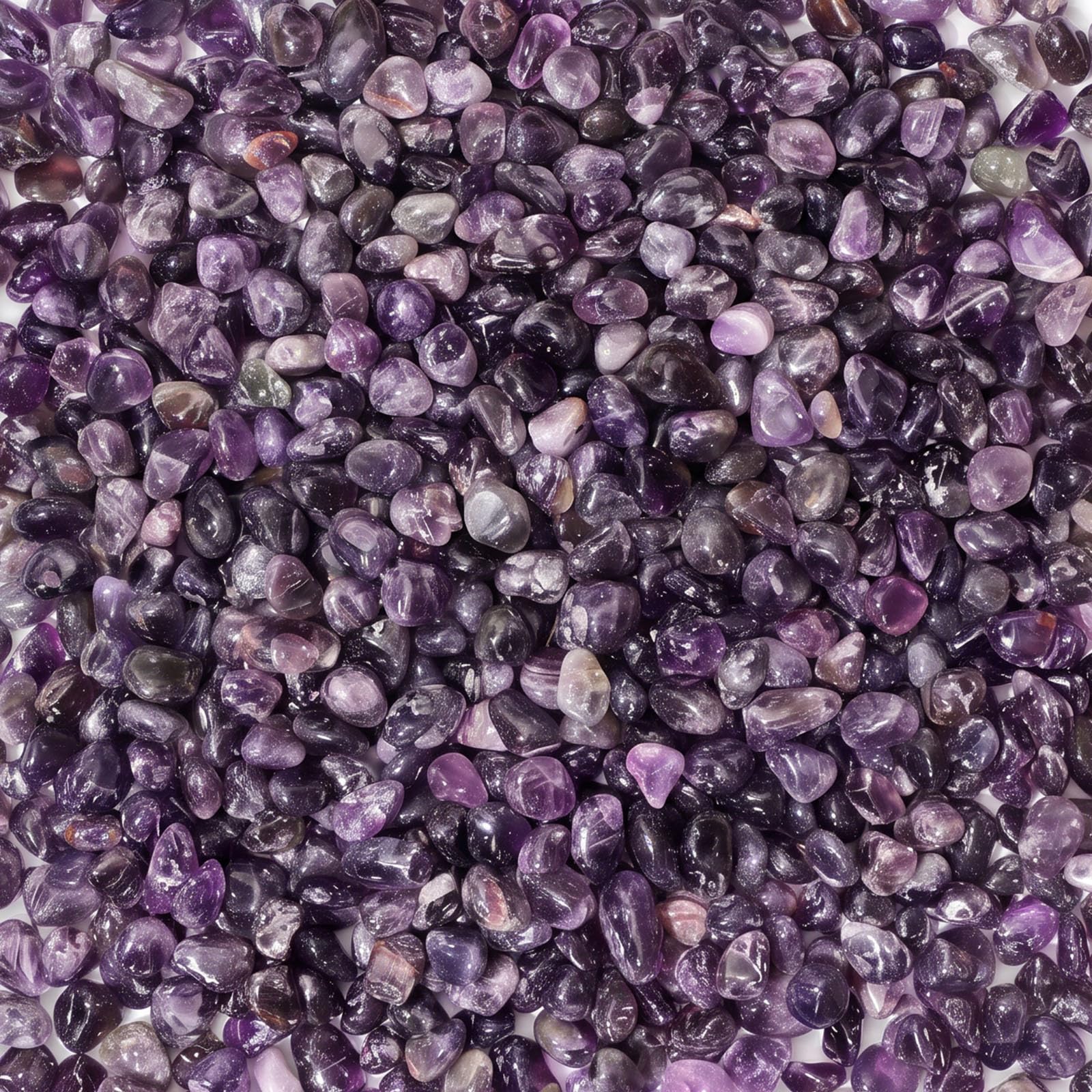 JOHOUSE 1 LB Amethyst Chips, Quartz Crystals, Polished Stone Vase Filler