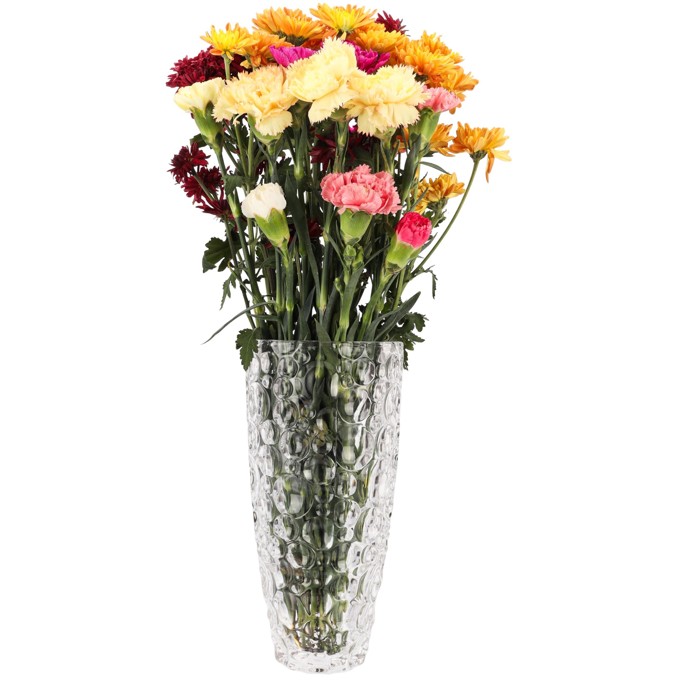 TREND FOR HOME Vaso Fiori da Interno in Vetro Trasparente - Moderno Design per Decorazioni Casa, Altezza 19 cm, Aster, 1325 ml