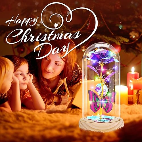 Miniatura 9 de Otlonpe Rose Flower Gifts for Women,Valentines Day Gifts for Her,Birthday Gifts for Women,Gifts for Mom,Light Up Glass Rose Gifts for Girlfriend