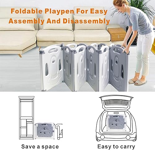 Miniatura 2 de Gupamiga Plegable Baby Playpen Baby Plegable Play Pen Centro de Actividades para Niños Patio de Juego de Seguridad Hogar Interior al Aire Libre