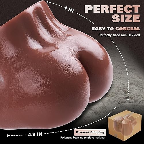 Miniatura 6 de Muñecas sexuales de bolsillo 2 en 1, masturbadores masculinos, culo regordete con canal de vagina texturizado realista 3D, juguetes sexuales para
