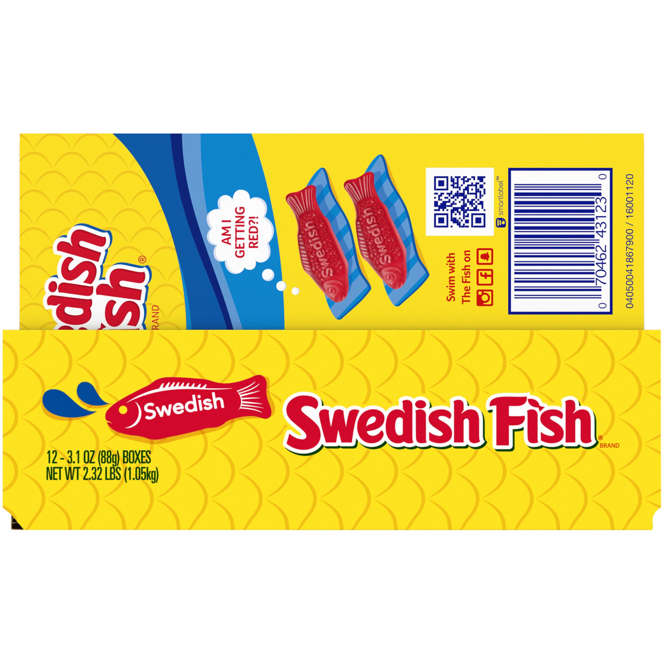 SWEDISH FISH RED CANDIES CARAMELLE GOMMOSE- 87g / 3.1oz