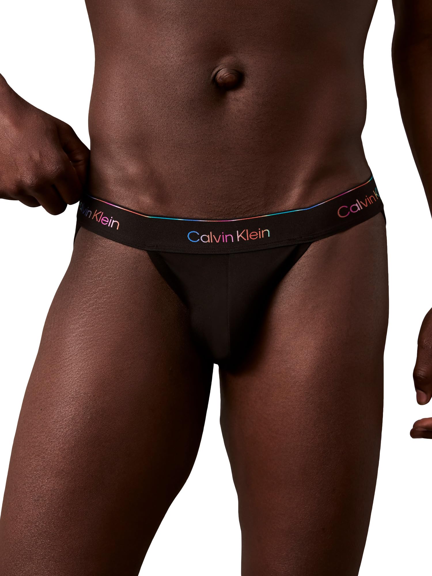 Calvin Klein Men's Pride Micro Underwear Black: X-Large Black Jock Strap