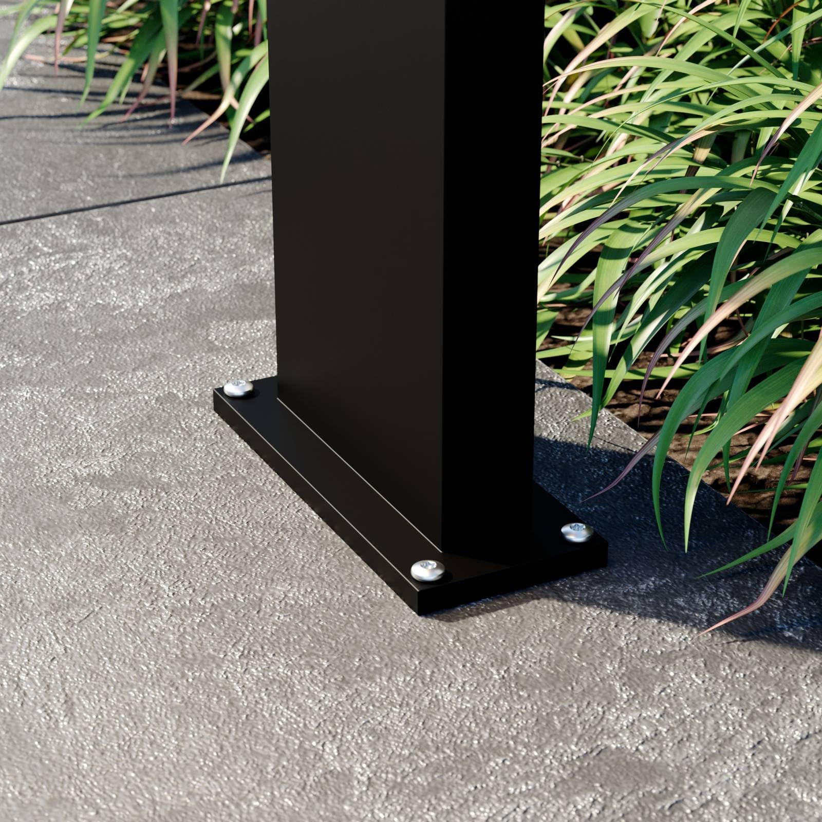 Lucande LED Solarleuchten Silvan mit Bewegungsmelder (spritzwassergeschützt (Modern) in Schwarz aus Aluminium (1 flammig,) - Solarlampe Solarleuchte Garten