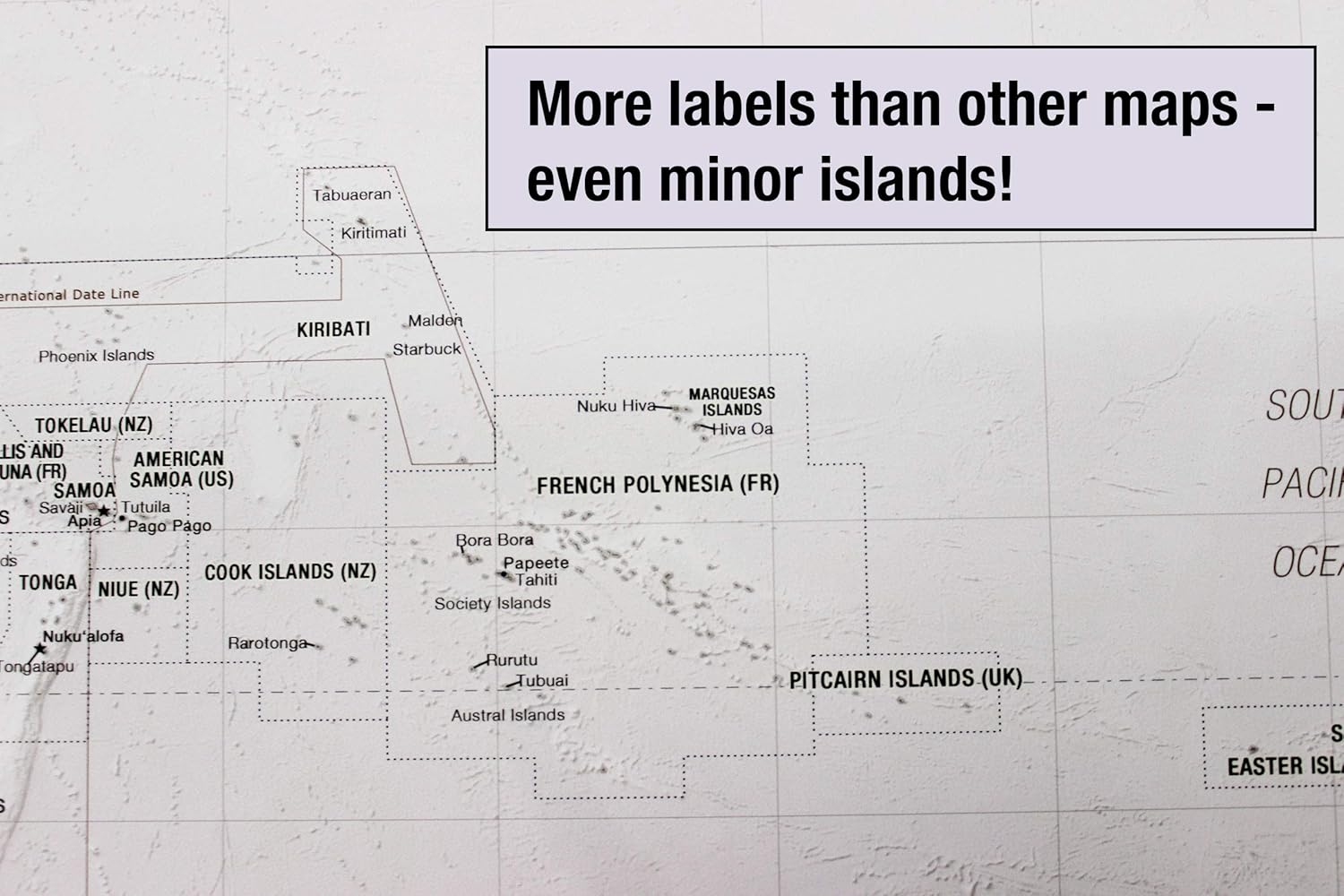 Laminated World Odyssey Map Poster | Executive Style Map | Includes The Most Legible Location Labels | 36” x 24” | Shipped Rolled in a Tube, Not Folded | Great for The Home or Classroom