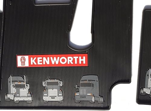 Miniatura 2 de Kenworth Alfombrillas de goma negras T600 660 800 W900 OEM con logotipo de camión para 2005 a 2020