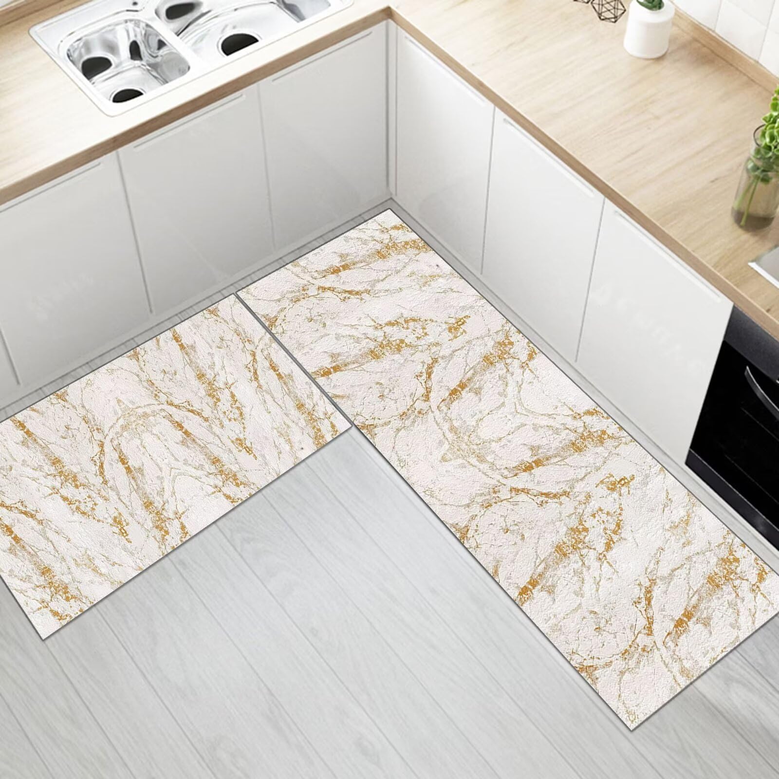 Japanischer Teppich Läufer 80x200cm - Waschbar & Rutschfest Für Küche Und Flur