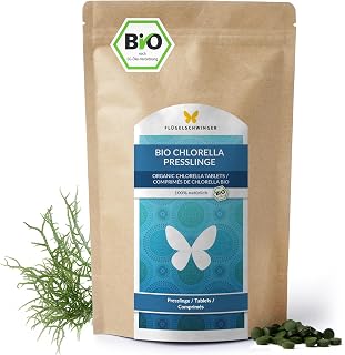 500g BIO Chlorella Presslinge, 2000 Tabletten 'a 250mg, 100% natürlich, rückstandskontrolliert, nach EU-ÖKO-Standard kultiviert und hergestellt, Rohkostqualität, ohne Zusätze (500g)