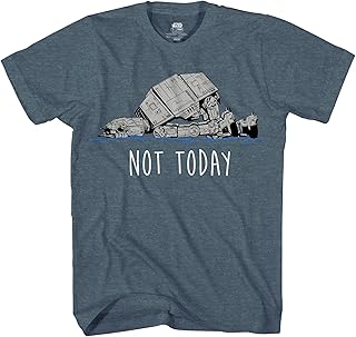 STAR WARS at-at Not Today Humor Funny Hoth Adult Graphic T-Shirt (SM, Indigo Black)