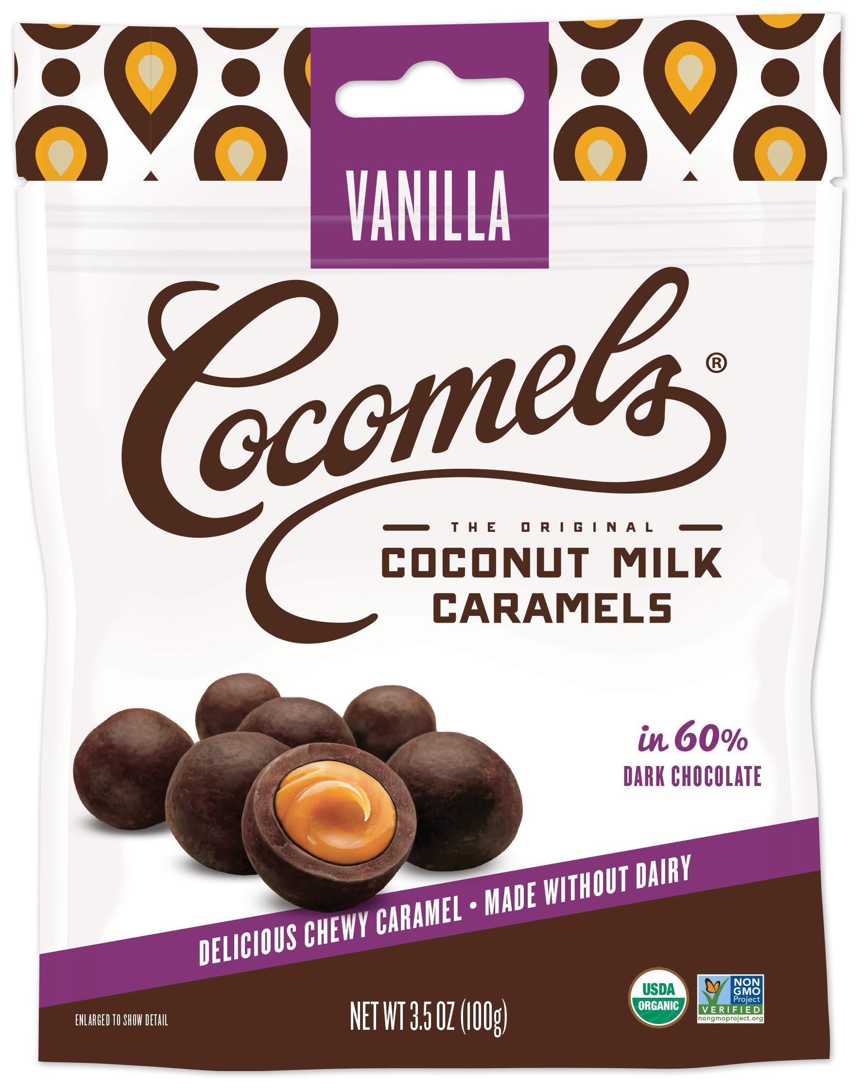 Cocomels, Organic, Coconut Milk Caramels, Bites, Vanilla, 3.5 oz (100 g)