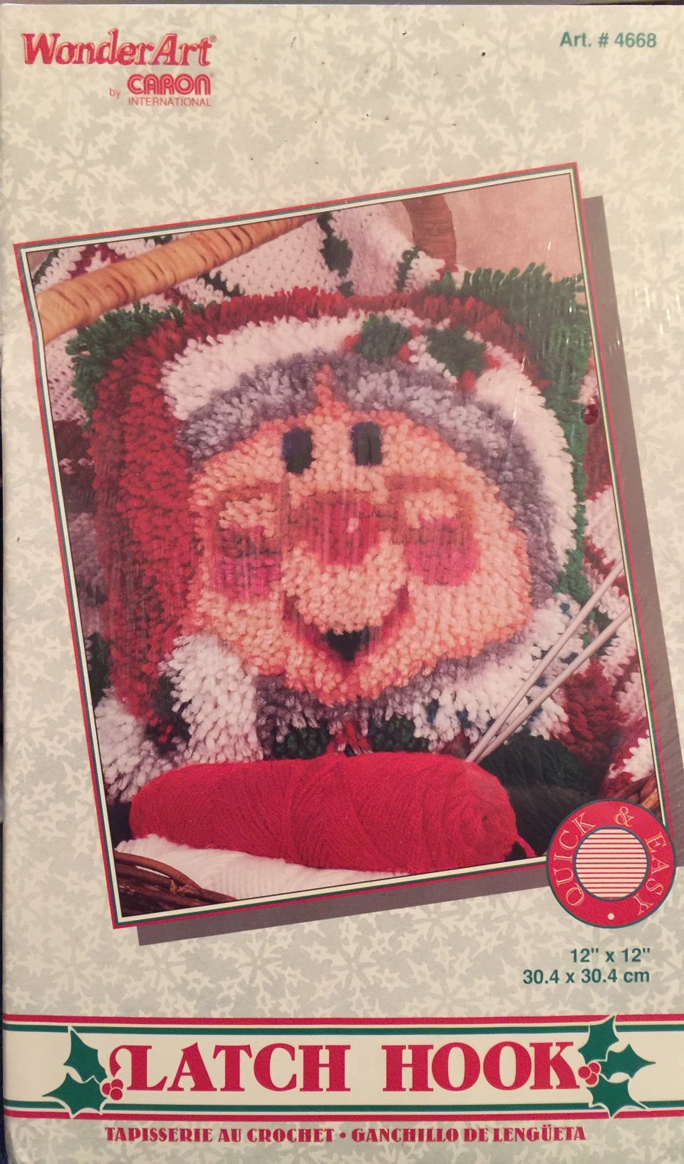 Mrs. Santa Claus Christmas Latch Hook Kit by Wonderart